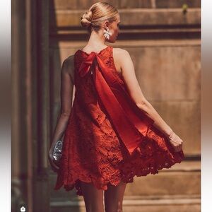Mestiza New York Burnt Orange Lace Dress